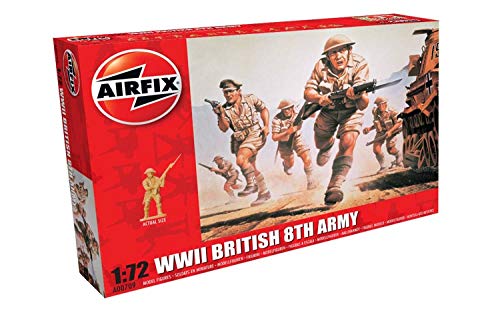 Airfix WWII British 8th Army Figures 1:72 Military Soldiers Plastic Model Kit
