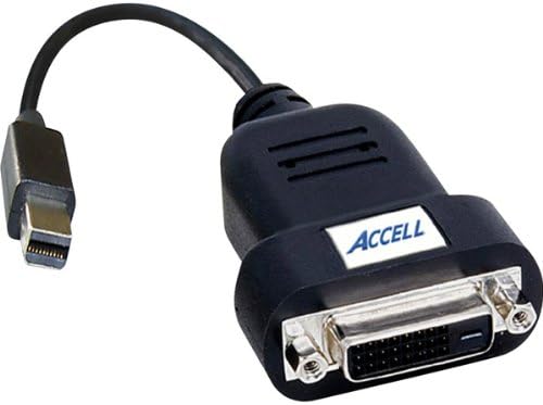 Accell B087B-006B UltraAV Digital Video Cable Adapter - 10 inch - Mini DisplayPort Male Digital Audio/Video - DVI-D (Single-Link) Female Digital Video - Shielding