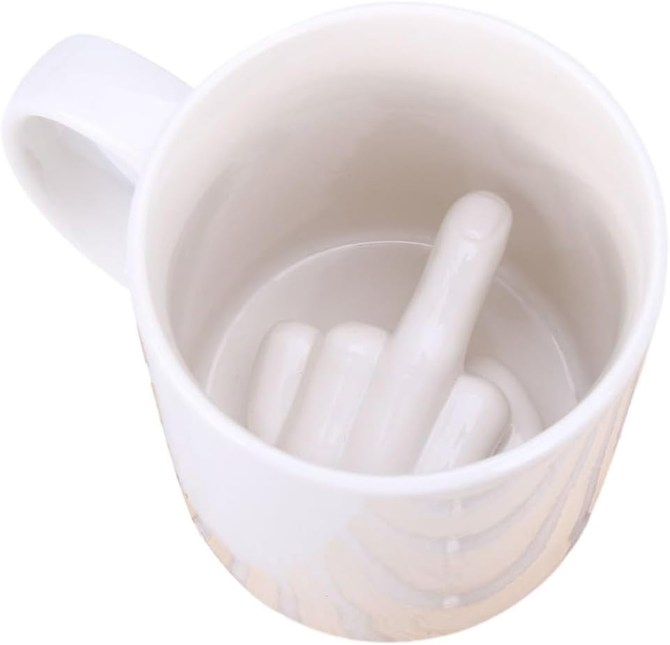 Playcrate Fun Finger Mug – Funny Gift Novelty Coffee Cup