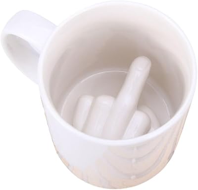 Playcrate Fun Finger Mug – Funny Gift Novelty Coffee Cup