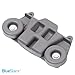 BlueStars W10195416 Dishwasher Lower Dish Rack Wheel with new STEEL Screws - For KitchenAid Whirlpool Kenmore Dishwashers - Replaces AP5983730 W10195416V PS11722152 - PACK OF 2