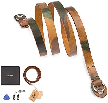 Canpis Universal Leather Camera Strap Camouflage Camera Shoulder Neck Strap for Leica Canon Olympus Fujifilm Sony Nikon Cameras