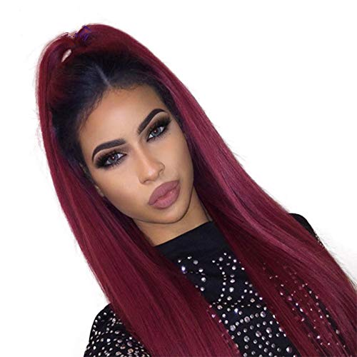 Amazon Com Kln Straight Hair Full Lace Human Hair Wigs 1b 99j