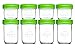 Nellam Baby Food Storage Containers - Leakproof, Airtight, Glass Jars for Freezing & Homemade Babyfood Prep - Reusable, BPA Free, 4 x 4oz, 4 x 8oz Set, that is Microwave & Freezer Safe