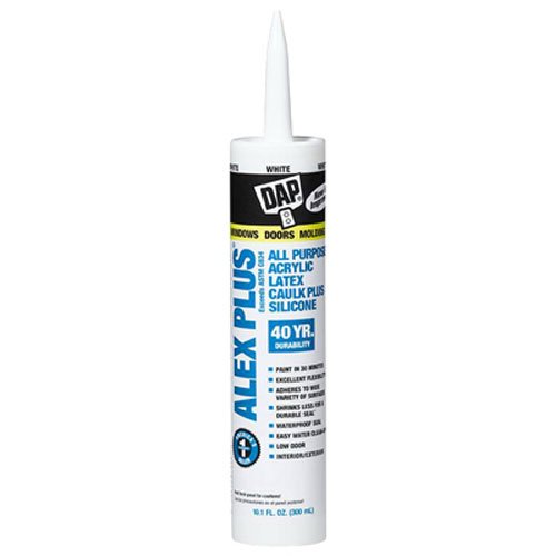 DAP INC 18152 10.1oz White Alex Plus Acrylic Latex Caulk with Silicone