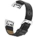 Simpeak Compatible for Fitbit Charge 2 Leather Band, Black, Size No Size