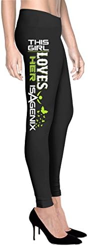 Printed Leggings Girl Loves Her Isagenix - Women Comfort Fit Legging - Black