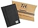 Mens Wallets - Credit Card Holder Front Pocket Wallets for Men - Thin Slim Leather Wallets for Men (Black Leather/Black Thread)