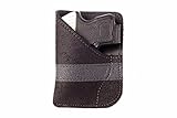 Daltech Force PP2 Small Gun Pocket Holster - Concealed Carry CCW Leather Pocket Gun Holster (Black)
