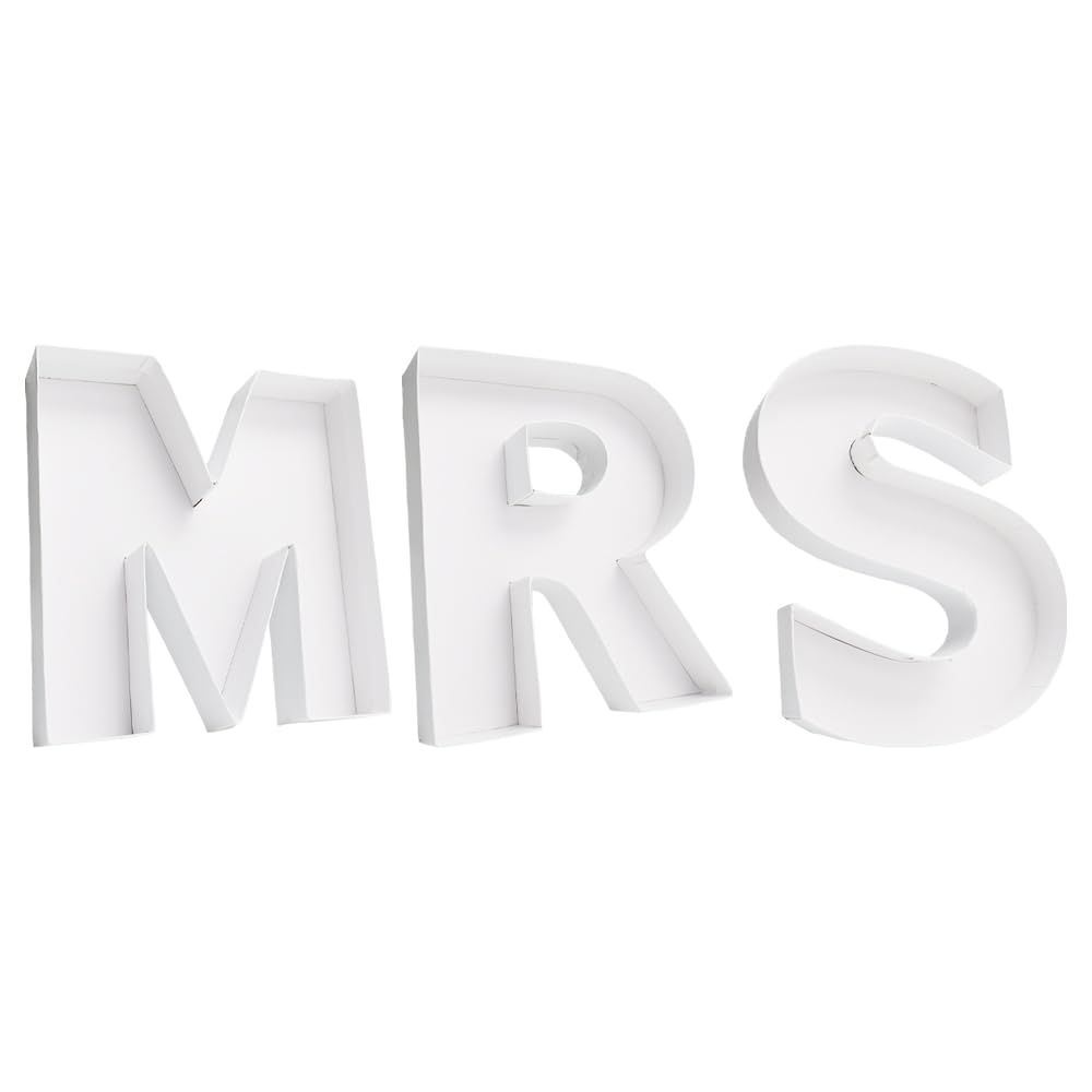 WENPACK 20.8cm Paper Mache Cardboard Letter Shaped Box Candy Sweet Container (MRS) — image 1