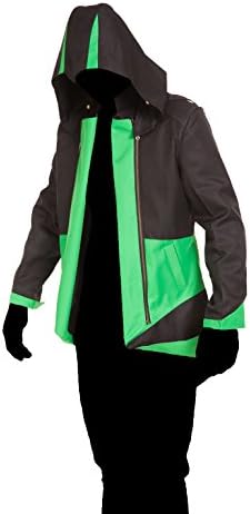 Cosplay Costume Hoodie/Jacket/Coat-9 Options for the fans,Black with Green,Men Medium
