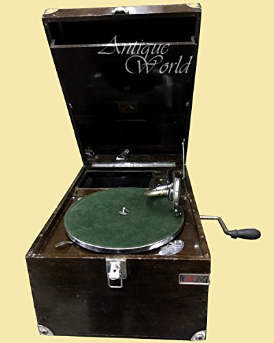 Antiques World Antique 1920's HMV Portable Vintage Picnic Gramophone In Turn Tables Musical Boxes Phonograph Collectables, Radio, Television & Telephony, Phonographs & Gramophones AWUSAHB 0168 - Thumbnail 2