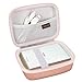 Canboc Carrying Case for Fujifilm Instax Mini Link 3 2 1 Smartphone Printer, Mesh pocket fit Instant Film and Cable, Rose Gold (Case Only)