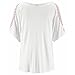 TOOPOOT Women Summer Loose Dew Shoulder Shirt T-shirt Tops (XXL, white)