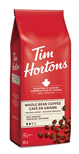 TIM HORTONS WHOLE BEAN COFFEE, 907G (2LB) BAG {IMPORTED FROM CANADA}