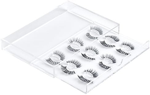 New Acrylic Eyelash Organizer (9 PAIRS) With Removable Drawer (HASSLE FREE EYELASH STORAGE) Blends Perfectly With Other Makeup Organizers