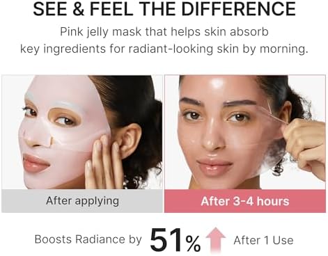 Pdrn Pink Collagen Gel Mask - Maschera Hydrogel per Glass Skin Coreana con Collagene, Pelle Radiosa, Idratata e Tonica, Skincare Coreana, 28g x 4 pezzi