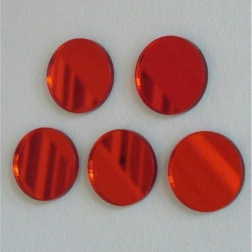 Red Circle Mirror 25cm x 25cm