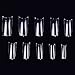 Huashengmei 500pcs Well Less Nail Tips Half Cover French Clear Acrylic UV Gel False Nails Fake Nail Art Tips 10 Sizes with box