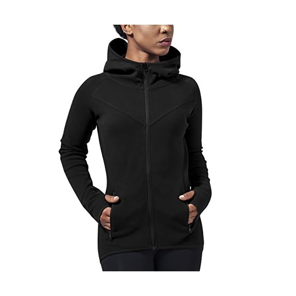 Urban Classics Damen Ladies Athletic Interlock Zip Hoody