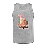 New Arrival Los Angeles Dodgers La Men's Tank Top Tank HeatherGray Size S
