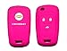Chevrolet Pink Silicone Protecting Key Case Cover Fob Holder (Single Pack)