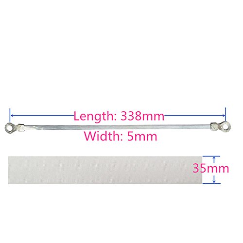 12-inch Hand Heat Seal Closer Impulse Sealer Accessories Repair Kit Heat Elements PTFE Cloth Covers, 2 Pcs heating element+2 Pcs PTFE Cloth (width 5mm)