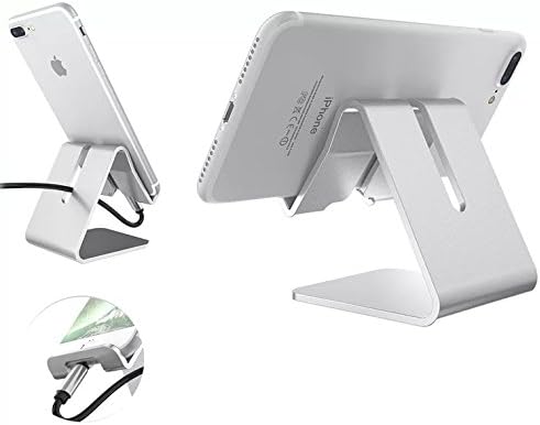 Goodwind Aluminum Alloy Table Stand Universal Mobile Smart Phone Holder Folding Tablet Bracket (Black, Medium)