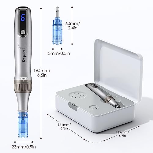 Original Dr. pen Ultima M8S Microneedling Pen: Wireless Microneedling Pen with 7 Type Replacement Cartridges - for Wrinkle Stretch Marks Scar and Hair Loss Treat