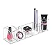 mDesign Compact Plastic Bathroom Organizer Storage Center with 8 Compartments for Organizing Toothpaste, Electric Spin Toothbrushes, Dental Floss, Tweezers, Vitamins, Medicine - Pack of 2, Clear