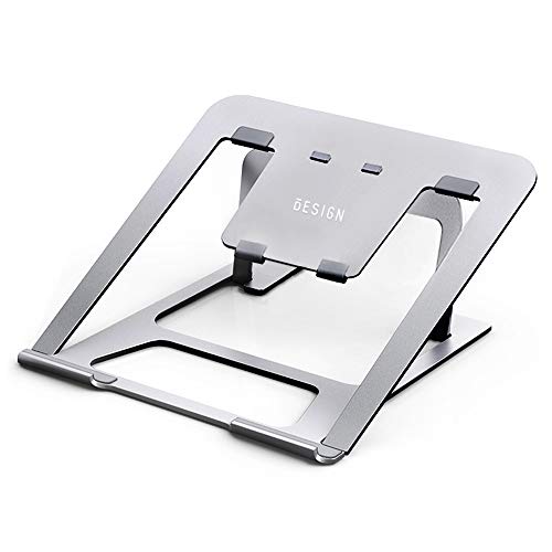 Besign Adjustable Aluminum Laptop Stand, Ergonomic Riser Notebook Computer Holder Stand Compatible with Apple MacBook Air Pro, MacBook Air, Dell, HP, Lenovo More 10-15.6″ Laptops