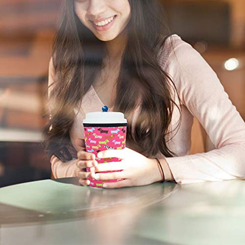 HaiMay 6 Pieces Reusable Iced Coffee Sleeve Hot Coffee Sleeve Cup Holder Drinks Sleeve Perfect