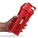 Nutribomb Thunderball Protein Shaker Bottle Supplement Shaker Cup Workout Shaker Meal Replacement Shaker (Red and Black combo)