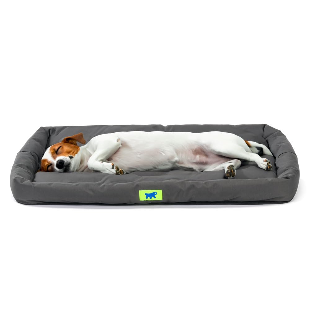 Ferplast Dog Bed Dog Cushion Dog Bed Medium Scratch-proof Fabric Machine Washable Dog Mat Waterproof 76 x 53 x 5 cm.Black