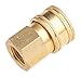 Forney 75129 Pressure Washer Accessories, Quick Coupler Female Socket, 3/8-Inch Female NPT, 4,200 PSI, Brass