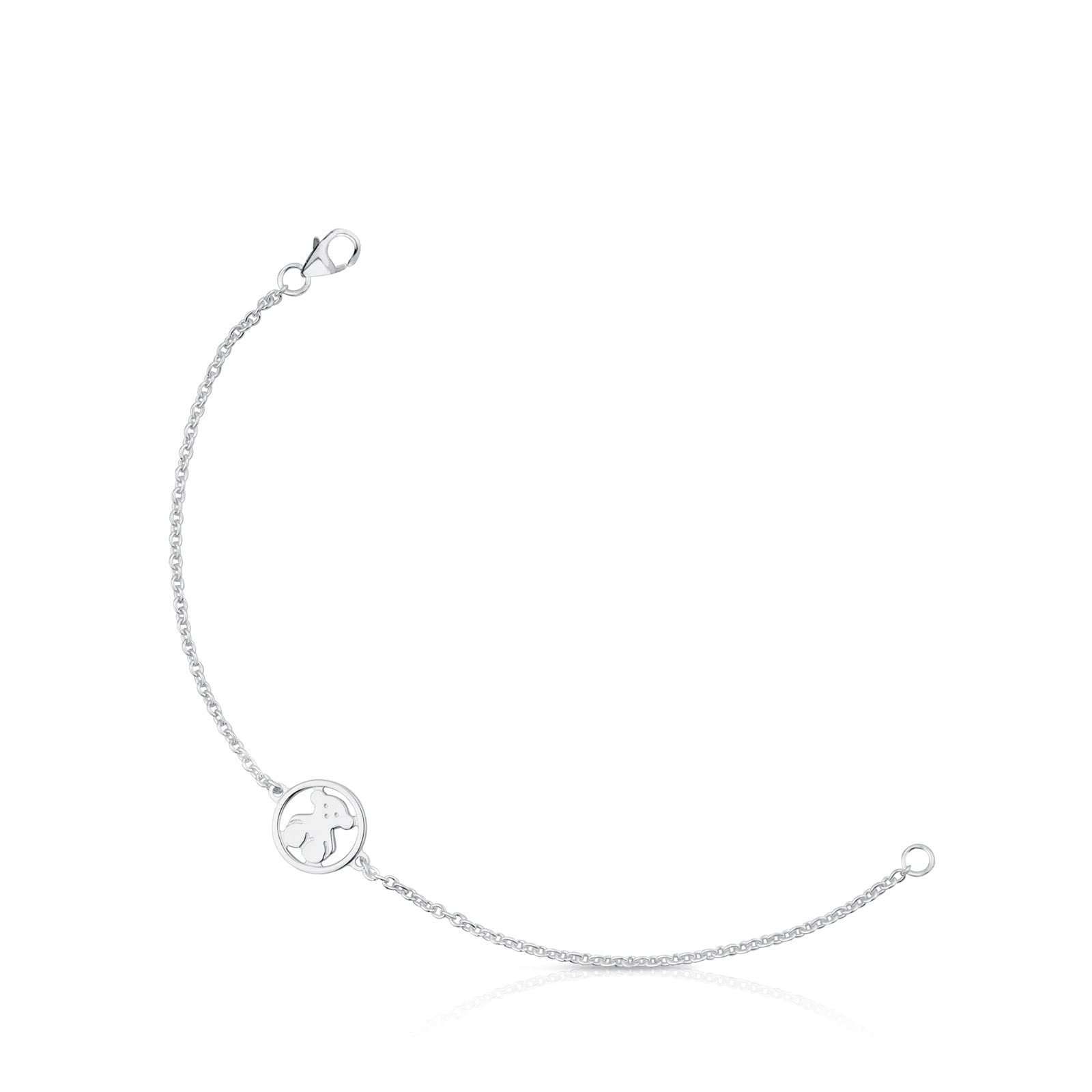 TOUS Women's bracelet in sterling silver bear pattern, 17.5 cm long, timeless and classic, Camille Collection