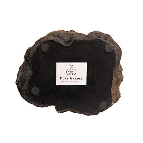 Pure Garden 50-LG5062 Tabletop Water Fountain-9" Rustic Tree Trunk and Clay Pots Indoor Waterfall, Electric Pump & Soothing Sounds for Office & Home Décor - Thumbnail 4