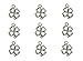ALIMITOPIA 100pcs Four Leaf Clover Lucky Charms Pendents for DIY Crafting Bracelet Necklace Jewelry Making Accessories(Antique Silver)