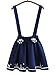 Futurino Women's Sweet Cat Paw Embroidery Pleated Mini Skirt with 2 Suspender