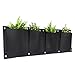 Vertical Garden Planter, Kisstaker 4 Pockets Wall Haning Felt Planter Bags Wall Mount Planter Indoor Outdoor Planter Growing Bag