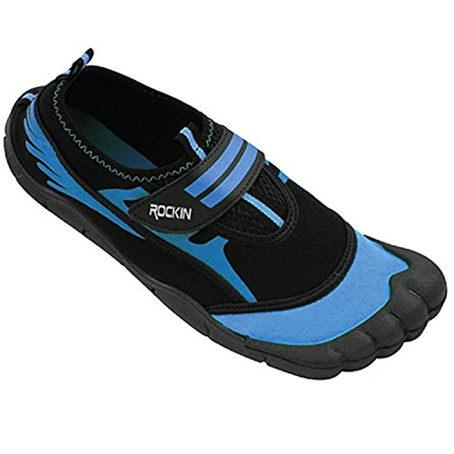 Rockin Footwear Mens Aqua Foot Water Shoes 12 Neon Blue