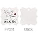 Original Design Wedding Favor Gift Tags, 100 PCS White Square Tags with 100 Feet Natural Jute Twine Perfect for Bridal Baby Shower Anniversary- Hug & Kisses from The New Mr & Mrs