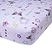 Lambs & Ivy Butterfly Lane Purple/White 5-Piece Nursery Baby Crib Bedding Set