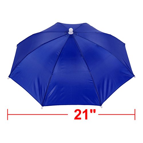 Adjustable Headband 25.1" Diameter Fishing Umbrella Hat