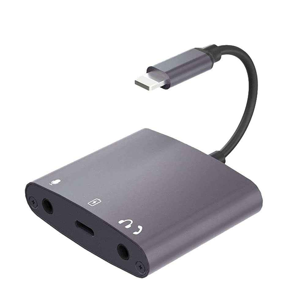 MeloAudio 3.5mm Headphone Jack Adapter for iOS to 3.5mm AUX Audio and Charger Adapter OTG Cable Splitter Compatible iOS 9.2 to 14 for Broadcasting/Playing Games/Headphone Monitoring and so on