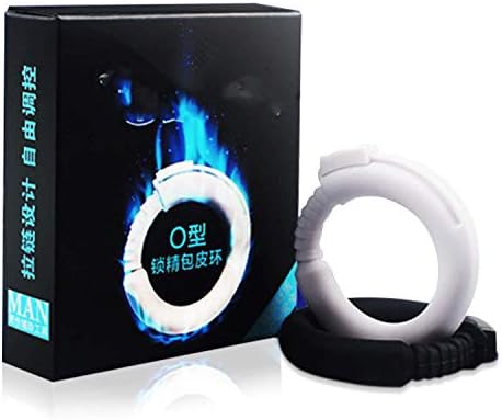 UYTVC SHIRT Cöçk Ring Foreskin Ring Correction Dēvicē Retarder Adjustable Lock Sperm Érection Sexcss- Toys for Male Chástity,Black