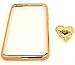 Bastex iPhone 7 Plus Case, Ultra Thin Clear Luxury TPU Gold Bumper Case Cover with Attachable Heart Diamond Ring Holder for Apple iPhone 7 Plus
