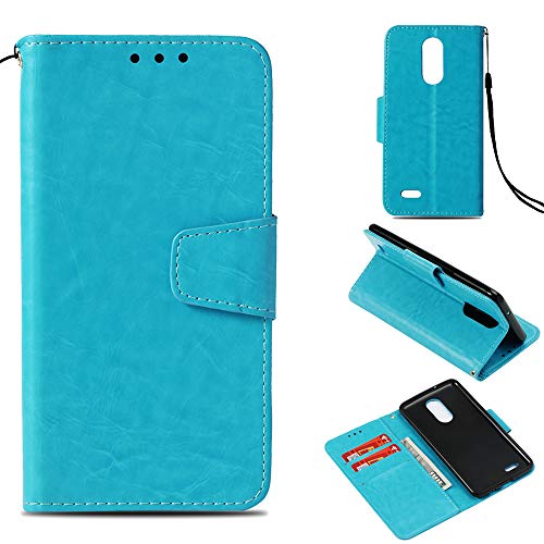 LG Aristo Case, LG Phoenix 3 Case, LG K8 2017 Case, LG Fortune Case, LG Risio 2 Case,LG Rebel 2 LTE Case,Voanice Kickstand Card Slot Holder PU Leather LG Aristo wallet Case Flip Cover&Stylus-Baby Blue