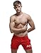 SEOBEAN Mens Low Rise Sports Soft Running Training Short Pants (Medium/28-30 Inch, 2790 Red)