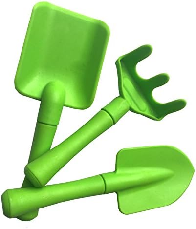 Kids Helper Green Plastic Garden Tools Set Toys Sand Toys 3 Pieces